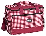 B.PRIME 20L Kühltasche CLASSIC VICHY-KARO I 36x26x22cm I Isoliertasche I Lunch-Tasche I Kühlbox I Picknick-Tasche I Eistasche I Campingtasche I Picknick I Outdoor I Reisen I Einkauf I Auto