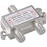 SAT & BK-Verteiler - 2-Fach Splitter - voll geschirmt - Unicable & HD tauglich [DUR-line D2FV - für Satelliten-Anlagen(DVB-S2) - BK - UKW Radio - DC-Durchlass - TV Antennen Fernseh Verteiler]