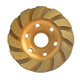 Premium Diamant Schleiftopf Schleifteller 105 mm x 22,2 mm Diamantschleiftopf Schleiftöpfe für Beton, Marmor, Granit, Naturstein, Kunststein, Ziegel, Mauerwerk, Putz, Estrich 12 Segs