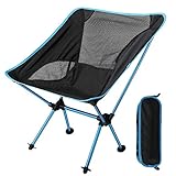 EXTSUD Ultraleichter Campingstuhl Anglerstuhl Klappstuhl kompakter tragbar Stuhl mit Tragetasche für Outdoor Aktivitäten,Camping,Grill,Picknick,Strand,Wandern max Belastung beträgt 150kg|MEHRWEG