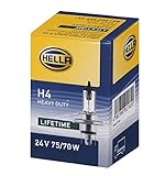 HELLA 8GJ 002 525-281 Glühlampe - H4 - 24V - 75/70W - Sockelausführung: P 43 t-38 - Heavy Duty