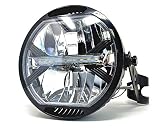LED Motorrad Scheinwerfer 7 ' mit Klammern für Projekt Cafe Racer Oder Streetfighter - Homologated