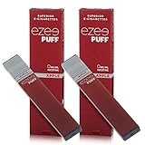 Ezee Puff Einweg E-Zigarette Apfel Geschmack E-Liquid Nikotinfrei Elektronische Zigarette 280mAh Akku E-Shisha 2 Stück
