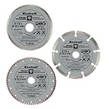 Einhell 4440338 Diamant-Trennscheibe für Winkelschleifer (3 Stück)