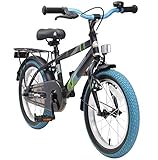 BIKESTAR Kinderfahrrad 16 Zoll für Jungen und Mädchen ab 4-5 Jahre | 16er Kinderrad Modern | Fahrrad für Kinder Blau & Grün | Risikofrei Testen
