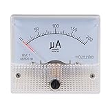 sourcing map 85C1 Typ Analog Stromanzeiger Meter DC 200uA Amperemeter Ampere Prüfgerät DE de