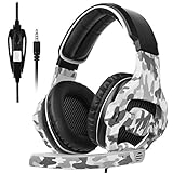SADES SA810 Multi-Platform Neue Xbox one PS4 Gaming Headset Kopfhörer Gaming für Neue Xbox one / PS4 / PC/Laptop/Smartphone (Schwarz & Camouflage)