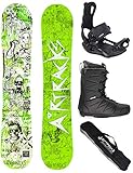 Airtracks Snowboard Set - Board Dreamcatcher NEON 150 - Softbindung Master - Softboots Star Black 42 - SB Bag