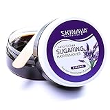 SKINAYA® PREMIUM ZUCKERPASTE SET ZUR HAARENTFERNUNG - 300 Gramm Sugaring Wachs Waxing Set (Lavendel) inkl. 15 Vliesstreifen und 5 Holzspatel