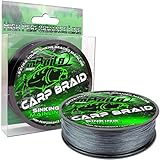 Angel-Berger Magic Baits Carp Braid Sinking 600m Mainline geflochtene Angelschnur (Grey, 0.18mm / 600m)