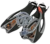 Aqua Lung Sport Proflex Pro ADJ Maske/Schnorchel und Fin Set M Silber/Orange