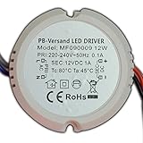 12W LED Trafo 12V DC 0,5-12 Watt RUND Netzteil Treiber G4 GU4 MR16 MR11 Transformator