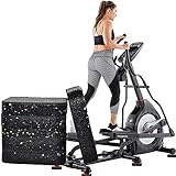 YOMERA Laufbandmatte Antivibrationswaschmatte Verdicktes Laufbandmattenzubehör Laufband Bodenmatte Stoßdämpfende Schalldämmung Kissen Fitnessübung rutschfest für Heim-Fitnessgeräte (6 Stück Schwarz)