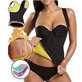 Frauen Hot Sweat Body Shaper Tank Thermo Yoga Sauna Neopren Weste Fatburner Abnehmen Taille (Size : L)