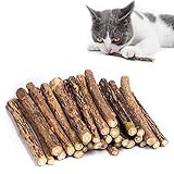 30 Stück Katzenminze Sticks, Matatabi Katzen Kauhölzer, Matatabi-Kausticks als Katzenspielzeug, Katzenminze Sticks zum Schleifen von Zähnen, natürlich,Matatabi Zahnpflege