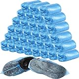 Msoah Einwegschuhüberzieher Rutsch Schuhüberzieher,Überschuhe PE Einmal stark/Strong 400 Stück blau Überziehschuhe Einweg Schuhüberzug,Einweg Wasserdicht
