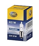 HELLA 8GH 008 417-001 Glühlampe - H21W - Long Life up to 3x longer lifetime - 12V - 21W - Sockelausführung: BA9s - Schachtel - Menge: 10