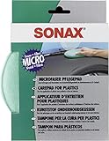 SONAX MicrofaserPflegePad (1 Stück) für gleichmäßiges Auftragen von Kunststoffpflegemitteln im Innenraum und ein gründliches Ergebnis | Art-Nr. 04172000