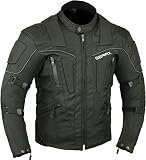 Storm Motorrad Schutzjacke atmungsaktiv und wasserdichtes Futter - Schwarz, XL