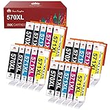 Toner Kingdom 20 Pack 570XL 571XL Printer Cartridges Compatible with Canon PGI-570 CLI-571 XL for PIXMA TS5050 MG5750 MG5700 MG5751 TS5055 MG5752 MG6850 MG5753 MG6851 MG6852 TS5051 TS6051