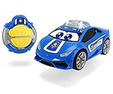 Dickie Toys IRC Happy Lamborghini Polizei, Spielzeugauto mit Infrarot-Fernsteuerung, fährt vorwärts geradeaus, rückwärts um die Kurve, blinkendes Toplicht, bis zu 2 km/h, für Kinder ab 2 Jahren, 27 cm
