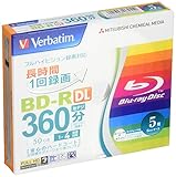 Verbatim Mitsubishi Blu-ray Disc 5 Pack - BD-R DL 50GB 4X Speed - Ink-Jet Printable - Each Disk in a Jewel case