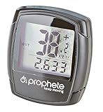 Prophete Fahrradcomputer mit 9 Funktionen schwarz, M