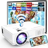 [WiFi Beamer] Beamer Full HD M8-TPA, Mini Beamer 6000 Lumens, Video Beamer Unterstützt 1080P Full HD, Wireless Projektor Kompatibel mit TV Stick Smartphone Tablet HDMI VGA USB AV für Heimkino.