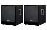 McGrey PAS-118 18' passives Subwoofer Paar (DJ, PA, Bass Box, 2 Stück, 450/900/1800 Watt (RMS/Musikleistung/Peak), Bassreflex-Kanäle, 18' Woofer, SPK-Anschlüsse) schwarz