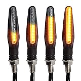 OFNMY 4 Stück Motorrad Blinker 12 LED Motorradblinker 12V Motorrad Fahrtrichtungsanzeiger(10.5 * 2cm)