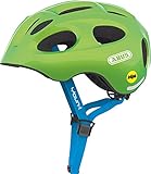 ABUS Youn-I MIPS Kinderhelm - Fahrradhelm für Kinder - für Mädchen und Jungen - 38814 - Grün (funkelnd), Größe M