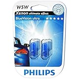 JOM Car Parts & Car Hifi GmbH 582024 W5W 12V 5W Glühlampen Set, Blue Vision 3400°K, T10, 2-er Packung mit 2 Leuchtmittel