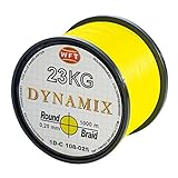 WFT Round Dynamix 1000m geflochtene Angelschnur, Durchmesser:0.25mm;Farbe:Gelb