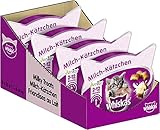 Whiskas Junior Milchkätzchen Katzensnacks für junge Katzen, 8 Packungen (8 x 55 g)