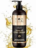 Argan Deluxe Curl Defining Cream in Friseur-Qualität 300 ml - 25% MEHR INHALT - Lockenpflege-Creme mit Arganöl für Glanz, Feuchtigkeit und Sprungkraft