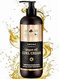 Argan Deluxe Curl Defining Cream in Friseur-Qualität 300 ml - 25% MEHR INHALT - Lockenpflege-Creme mit Arganöl für Glanz, Feuchtigkeit und Sprungkraft