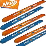 TIB/Hasbro Carpeta® - 6 x NERF Schnapparmbänder ┃ Mitgebsel zum Kindergeburtstag ┃ Klatscharmband ┃ Ready to Blast Party ┃ Kinder lieben Dieses N-Strike Spielzeug