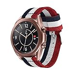 Tech-Protect Welling Armband - Uhrenarmband - Ersatzarmband | Kompatibel mit 22mm Armband Galaxy Watch 46mm/Watch 3 45mm/Gear S3 Frontier/Huawei Watch GT 2 46mm | Blau/Weiß/Rot