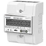 ORNO OR-WE-513 Stromzähler Hutschiene 3-Phasen-Anzeige des Stromverbrauchs mit MID Zertifikat, 0,25A – 80A, 3 x 230V/400V, 50/60Hz, 1000 imp/kWh