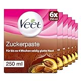 Sugaring Zuckerpaste zur Haarentfernung 6er Pack für spürbar glatte Haut für bis zu 4 Wochen Veet Zuckerpaste 6x250ml