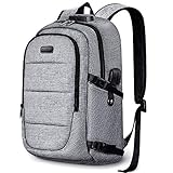 AMBOR Laptop Rucksack Anti Diebstahl, 17,3 Zoll Business Reise Rucksack Tasche mit Schloss & USB Port, Wasserdichter Schulrucksack Notebook Rucksack für Herren Damen