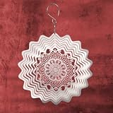 CIM Edelstahl Deko Windspiel - Mirror Ornament BRÜSSEL 150 - Abmessung: Ø15cm - Vogelabwehr - Vogelschreck - Weihnachten