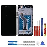 swark LCD Display Kompatibel mit Huawei P9 LITE VNS-L31, VNS-L21-23, VNS-L53, VNS-AL00, VNS-L62 Touchscreen Bildschirm Digitizer Assembly Glas + Rahmen+Tools(Without Metal Frame) (Schwarz)