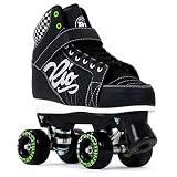 Rio Roller Mayhem II Erwachsene Rollschuhe, Unisex, Schwarz (Schwarz), Größe 40 1/2