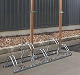 Unbekannt Mottez Fahrradständer, 2 Ebenen nebeneinander, für 5 Fahrräder, Grau, 160 x 39 x 49 cm