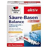 Doppelherz Säure-Basen Balance DIRECT mit Orangen-Geschmack – Nahrungsergänzung mit 7 Mineralstoffen und Vitamin B6 – 20 Sachets
