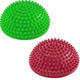 #DoYourFitness 2er-Set Balance-Kugel »Igel« zur Steigerung der Balance/Koordination. Ideal für Balance-Training 320g zirka 8cm hoch und 16cm Durchmesser in grün/rot