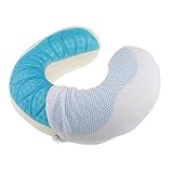 Orthopädisches Nackenkissen - Nackenhörnchen, ideal für Büro, Reise und Zuhause - Memory Foam Cooling Gel Kissen, komfortable Nackenstützkissen, Hals Nacken Muskel Entspannung, Schmerzreduzierung