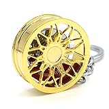 VmG-Store Felge Schlüsselanhänger aus Metall Design 125 Anhänger für Schlüssel (Gold Chrom)