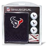 Team Golf NFL Houston Texans Geschenkset Besticktes Golf-Handtuch, 3 Golfbälle und 14 Golf-Tees 6,5 cm Regulierung, dreifach gefaltetes Handtuch 40,6 x 55,9 cm und 100 % Baumwolle